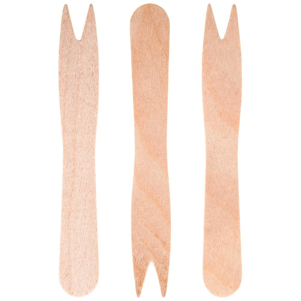 Wooden forks for snacks and fries 8.5 cm 50 pcs.