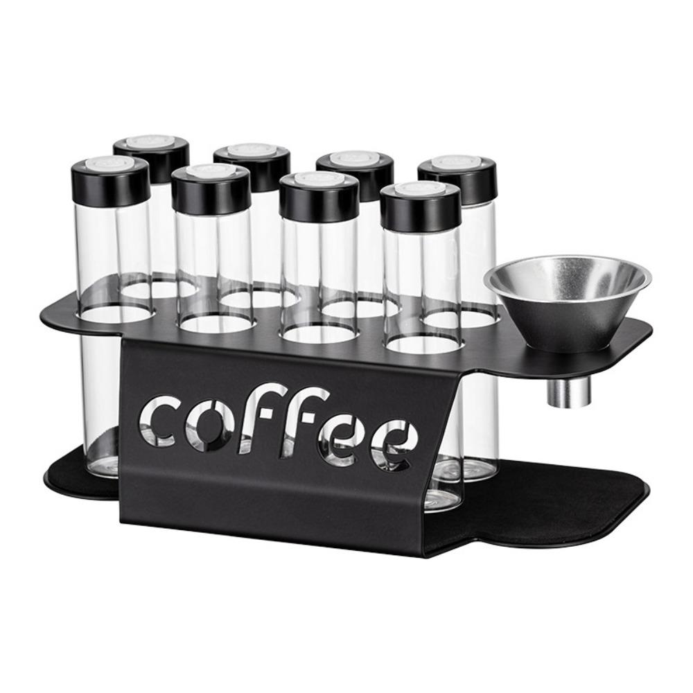 Coffee Bean Sealed Jar Display Rack Transparent Storage Tube with One-way Exhaust Valve Airtight Aroma Jar for Coffee Storage KFS-fc98