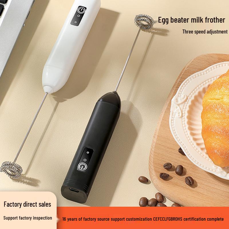 USB Electric Milk Frother and Egg Beater Whisk for Coffee and Baking