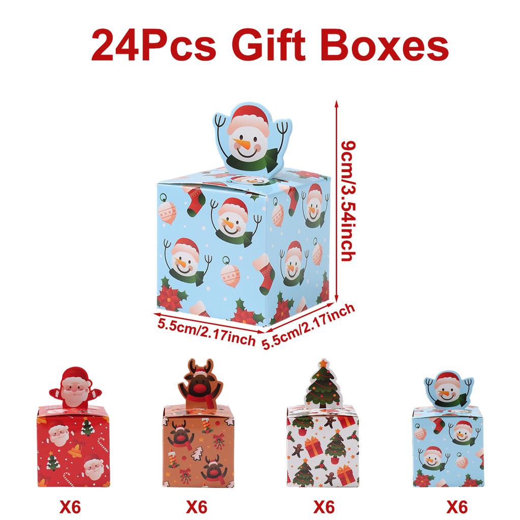 Christmas Gift Boxes Merry Christmas Decorations for Home 2025 Navidad Natal Xmas Ornament Candy Cookie Boxes New Year Gift 2026