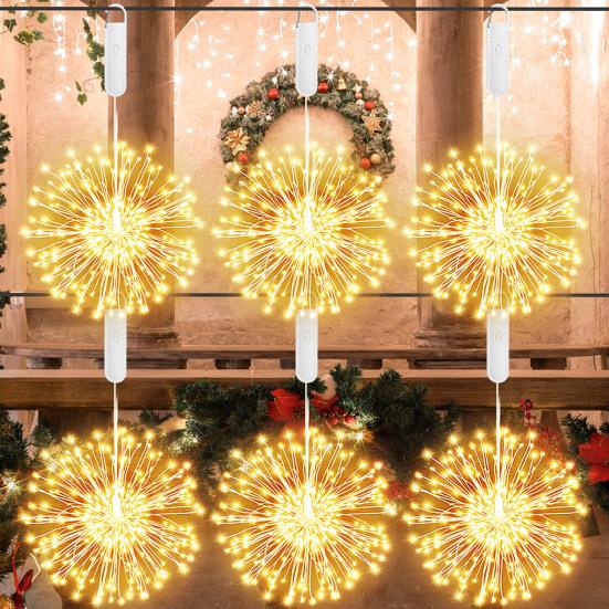 LED Fairy Lights Remote Control Dimmable Multiple Lighting Modes Rechargeable