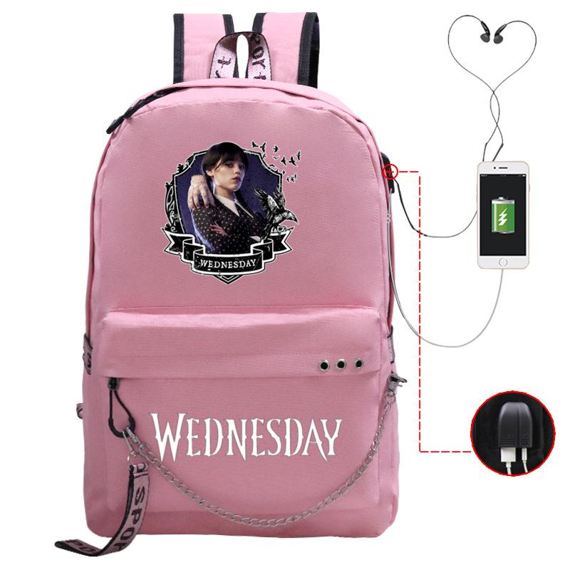 Usb Backpack Printed Travel Bag American Drama Peripheral Leisure Junior High School Student Schoolbag