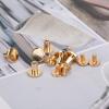 50 Set 8mm Pure Copper Flat Head Rivets Leather Strap Screws Kit for Notebook BindingGold