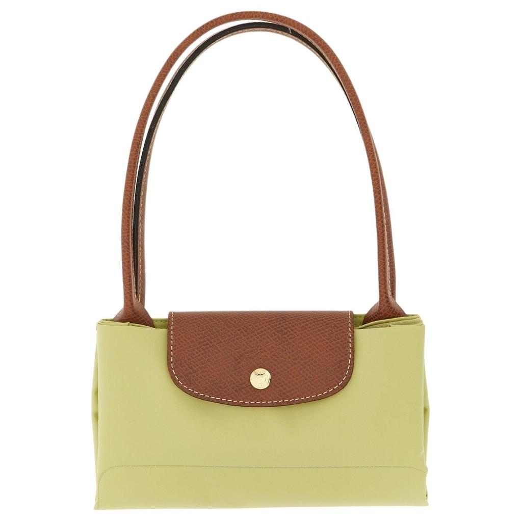 Longchamp Le Pliage Recycelte Nylon-Tragetasche, Umhängetasche Medium Damen Gelb & Grün & Braun 2605089244