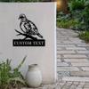 Personalized Bird Metal Wall Art Custom Text Modern Sculpture Indoor Outdoor Holiday Decor