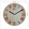 Vintage Design 12 Inch Handcrafted Stylish Elegant Analog Wooden Wall Clock for Living Room Hall Bedroom Office Gifting White Beech Wood