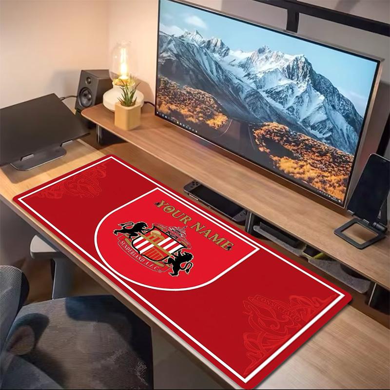 Sunderland Association Football Club Custom Name Large Size Mouse Pad Large Gaming Table Cushion Non-slip Laptop Tablet Big Mousepad XXL Mat Mini PC P