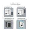 Window Cleaning Robot 2800pa Strong Suction Remote Control Smart Window Glass Cleaner for High Rise 100‑240V US Plug