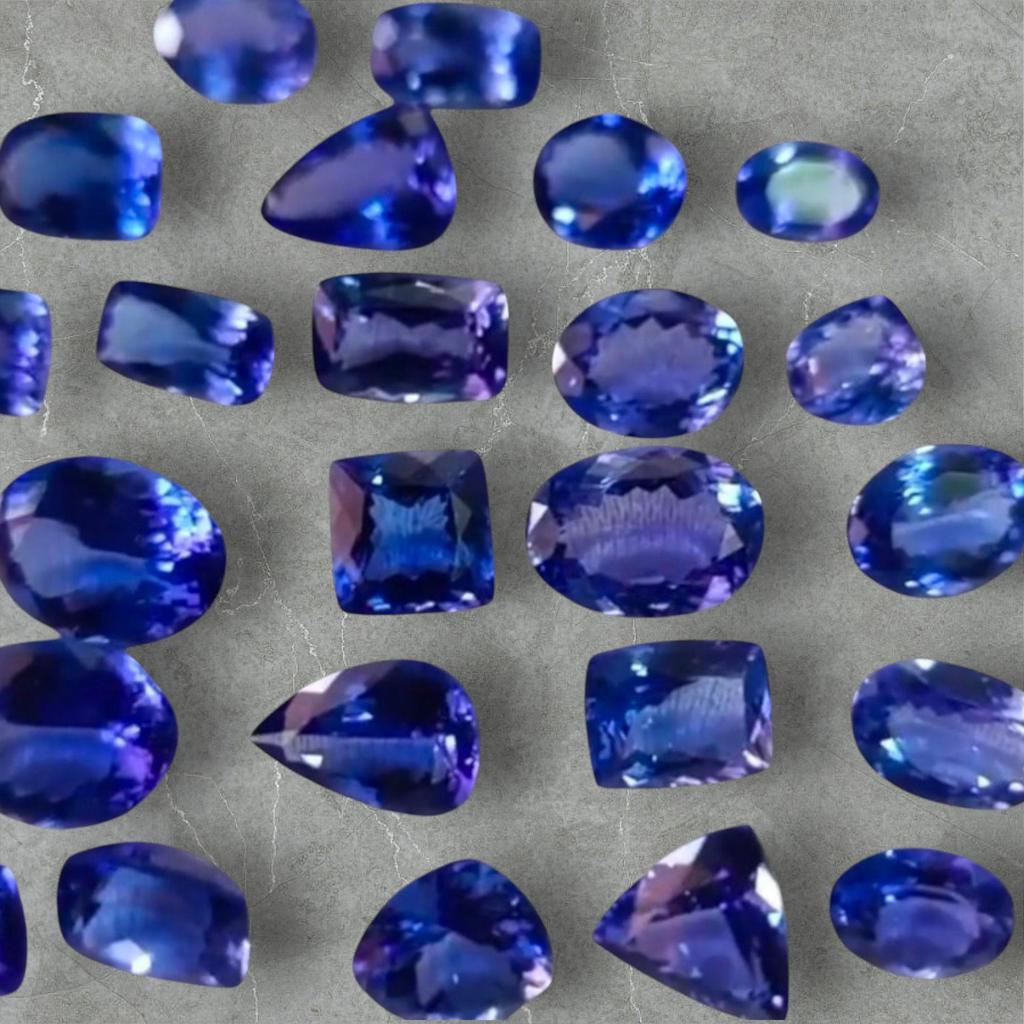 Carat + Size, AA+ Quality Natural Tanzanite Gemstone, Loose Tanzanite Stone, Mix Shape Loose gemstone, Tanzanite Lot, Natural Gemstone Lot.