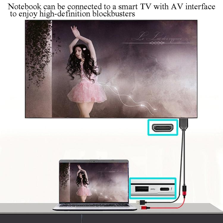 L3B Type-C USB To HDMI-Compatible Audio Transfer Three-In-One HD Cable TV Screen Connector