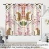 2 ks Růžové Květinové Černící Závěsy s Leopardím Vzorem   Více Velikostí Obývací Pokoj Ložnice Izolace Sváteční Dekorace Snadná Instalace