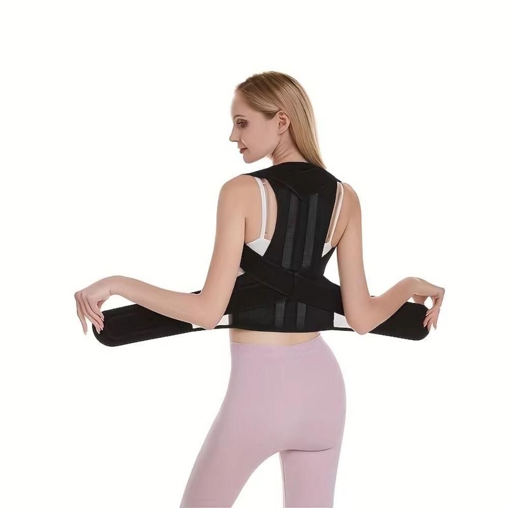 Unisex Verstellbare Träger Haltungskorrektor 5 Größen Atmungsaktiv Rücken Haltungskorrektor Polyester Schwarz Rücken Trainer Tägliches Tragen