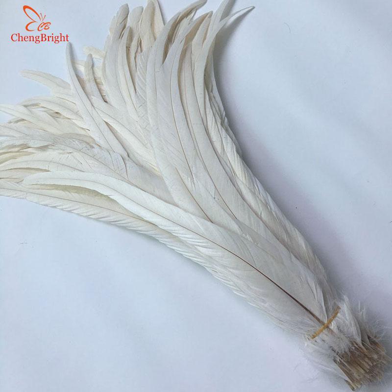 Chengbright Whole 100pcs 30-35cm Natural Rooster Tail Feathers For Decoration Craft Feather Christma Diy Pheasant Feather