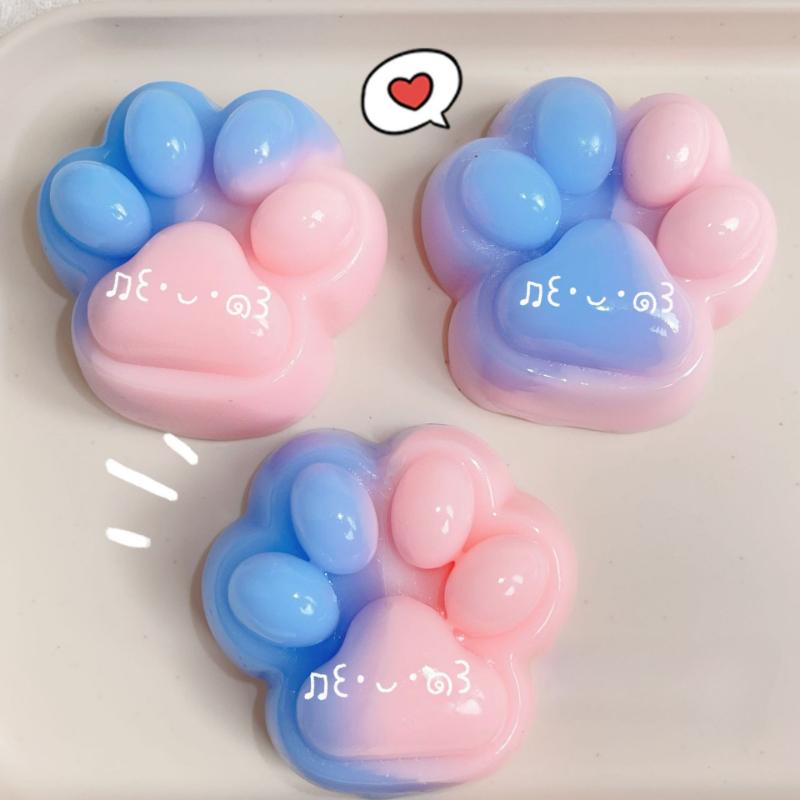 Kawaii Squishy Cat Paw Plush Jelly Feel Press Plaything Counter-Stress Gadget New Strange Stress Little Toys For Kids Cute Gift