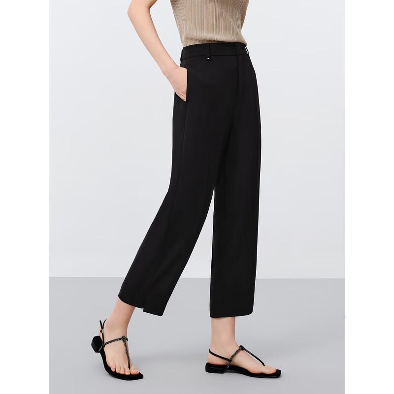 Annacoco Women's Summer Beaded Elastic Waist Casual Pants