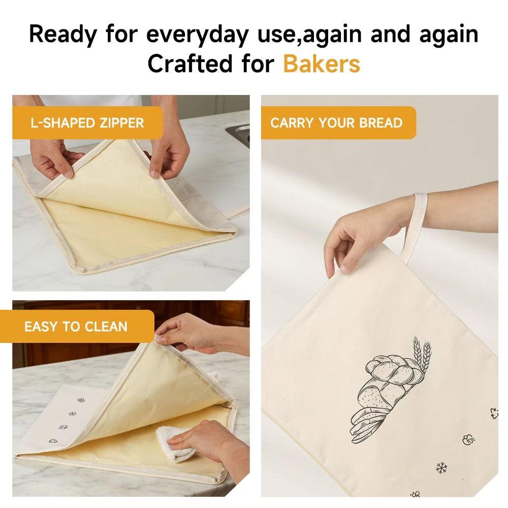 Reusable Fresh-Keeping Bread Bags Double-layered Bread Storage Bags New Sourdough Bag Kitchen Use