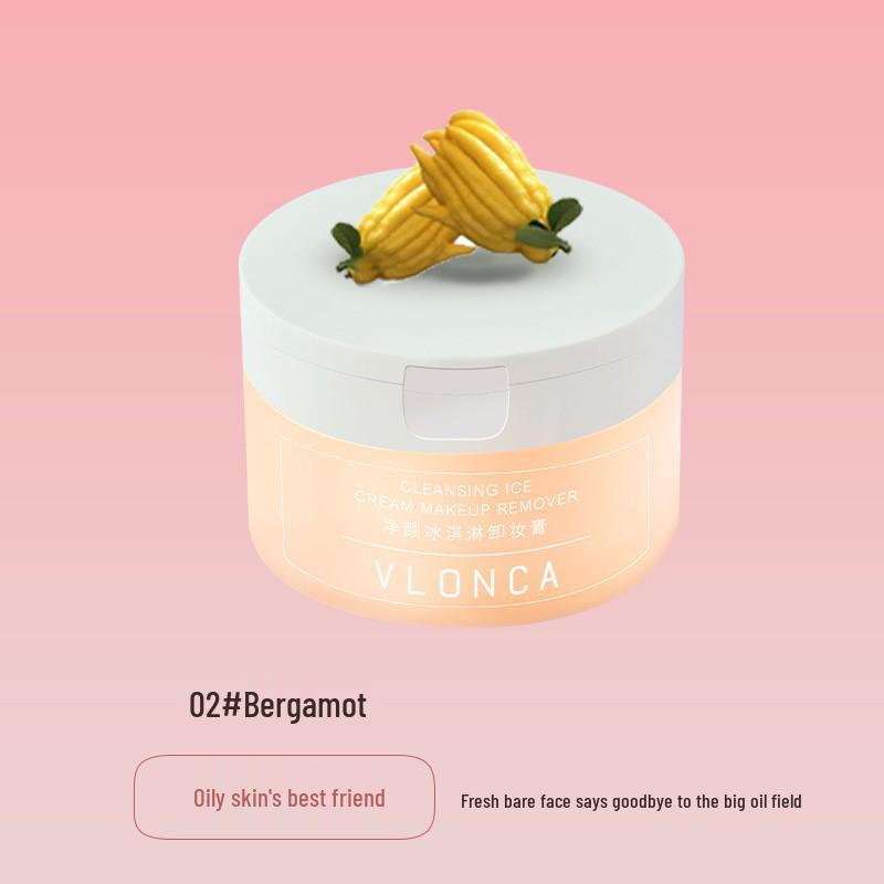VLONCA Ice Cream Cleansing Balm for Eyes, Lips & Face - Gentle Makeup Remover for Sensitive Skin.