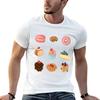 Dessert Illustrations Macaron Cookie Donut Cake Pie Pancakes Brownie Fudge Tshirt Outdoor Working Tshirt