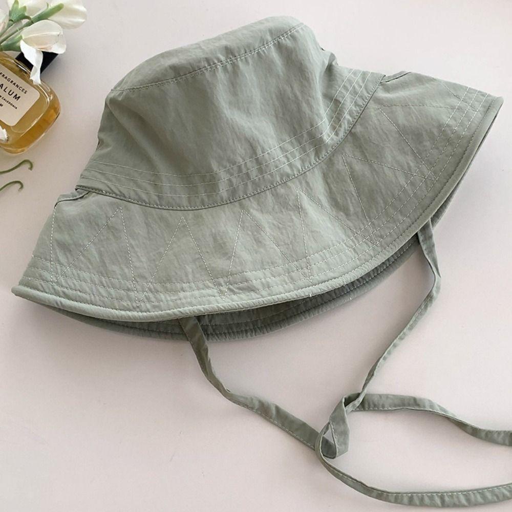 Wide Brim Fisherman Hat Lace-up Sunshade Basin Hat Fashion Sun Hat
