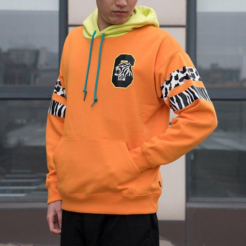 Converse Sweatshirts Men's Orange Hooded Moderate Regular 10017494-A01