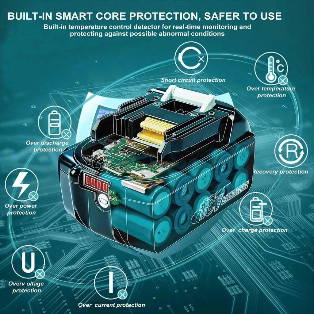 Universal 18V Lithium Battery for Makita Power Tools