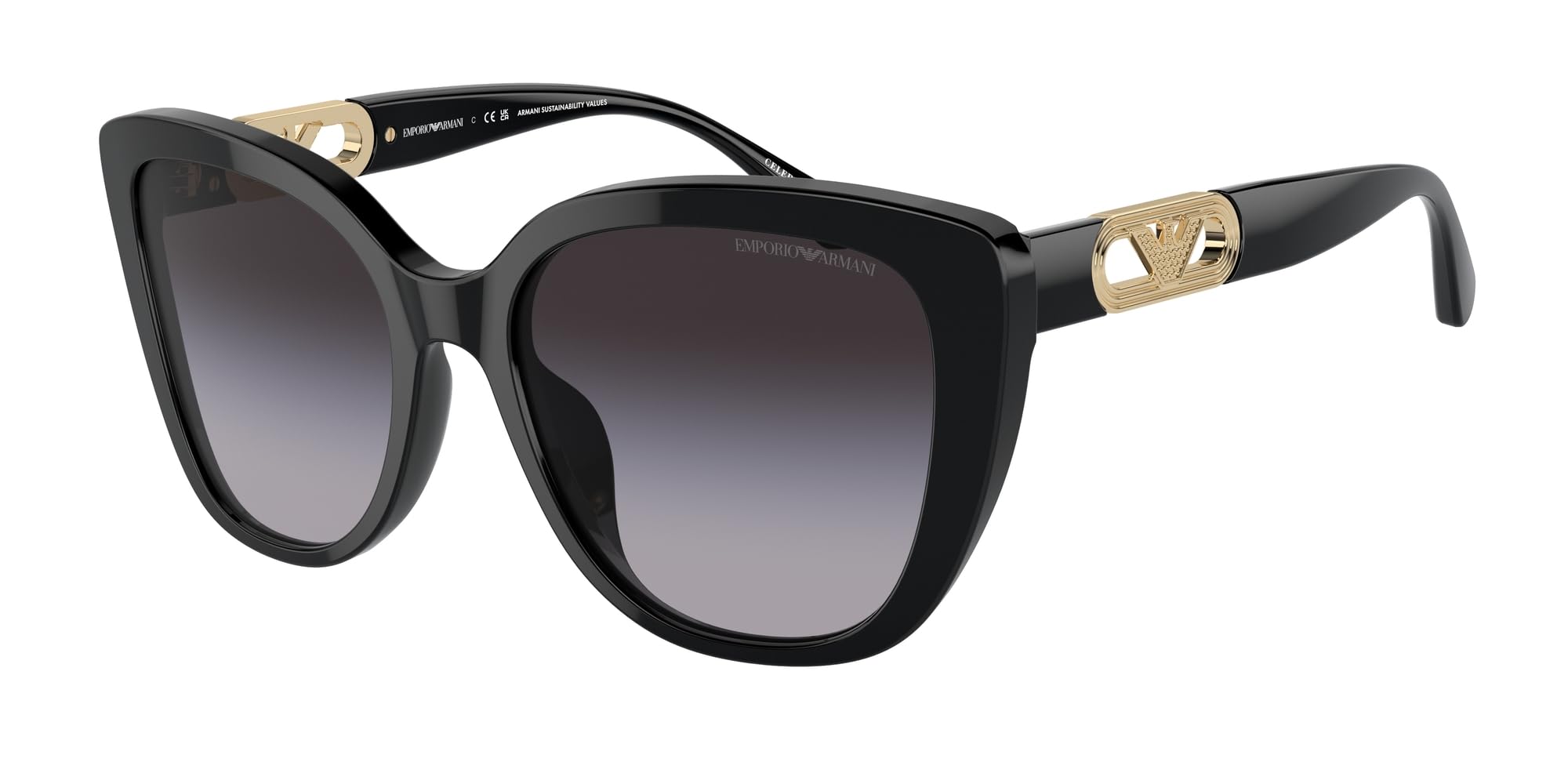 

Emporio Armani Shiny Black Sunglasses Size 54 Women s EA4214U,
