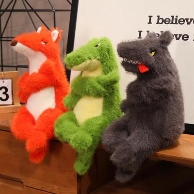 Nice Crocodile Plush Cute Fluffy Wolf Soft Doll  Cute Funny Confident Stuffed Animal Fox Birthday Gift For Children Kids Toys