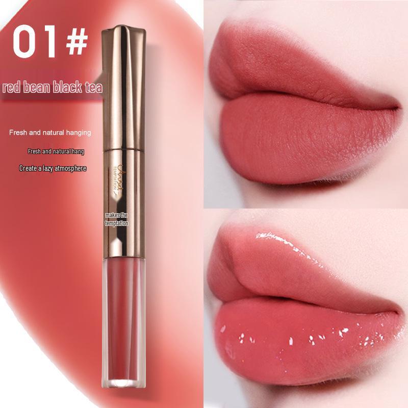 Angel's Temptation Lip Glaze Set: Matte Velvet, Mirror Shine, and Plumping Water Light Lipsticks