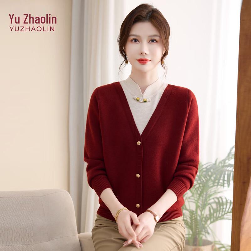 YUZHAOLIN Women s Faux Two-Piece Plush Lined Semi-High Collar Sweater 3XL