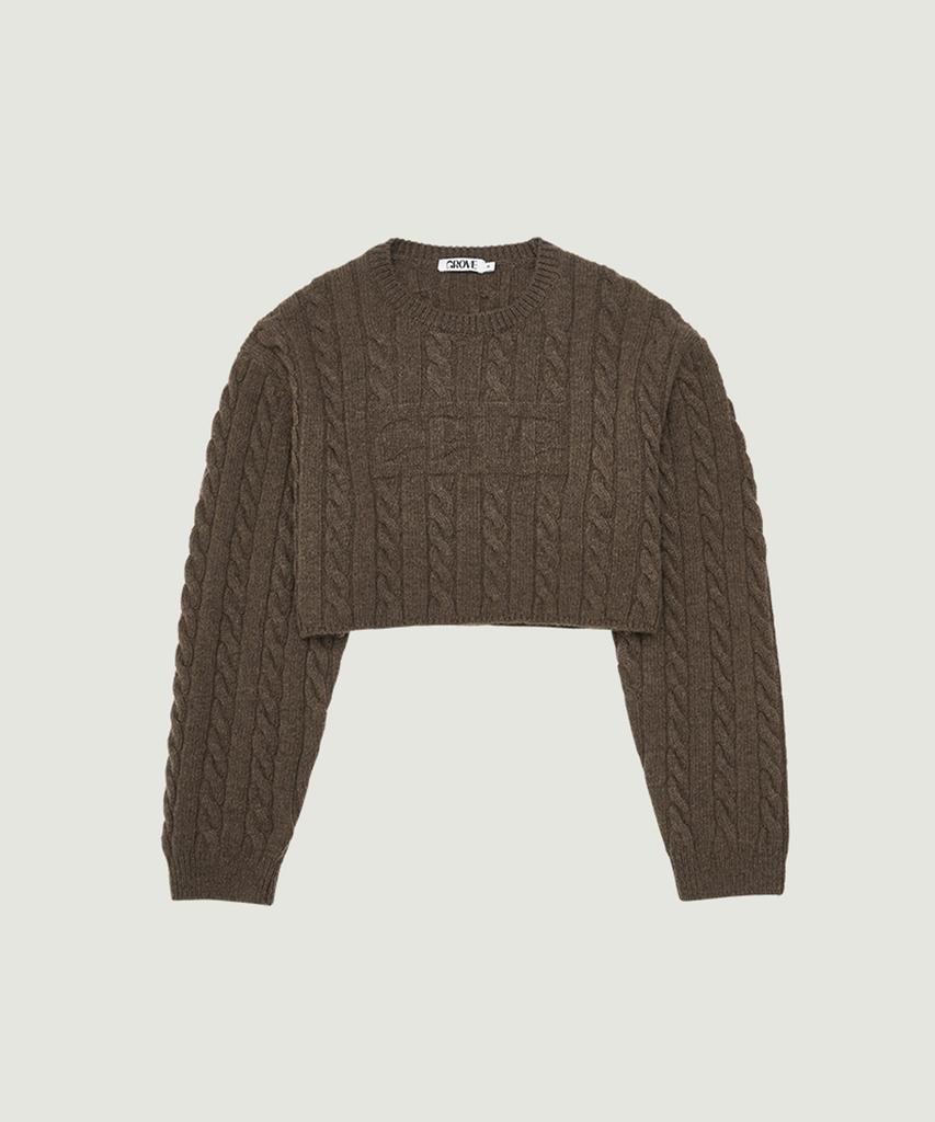 GROVE Sophie Crop Knit (Brown)