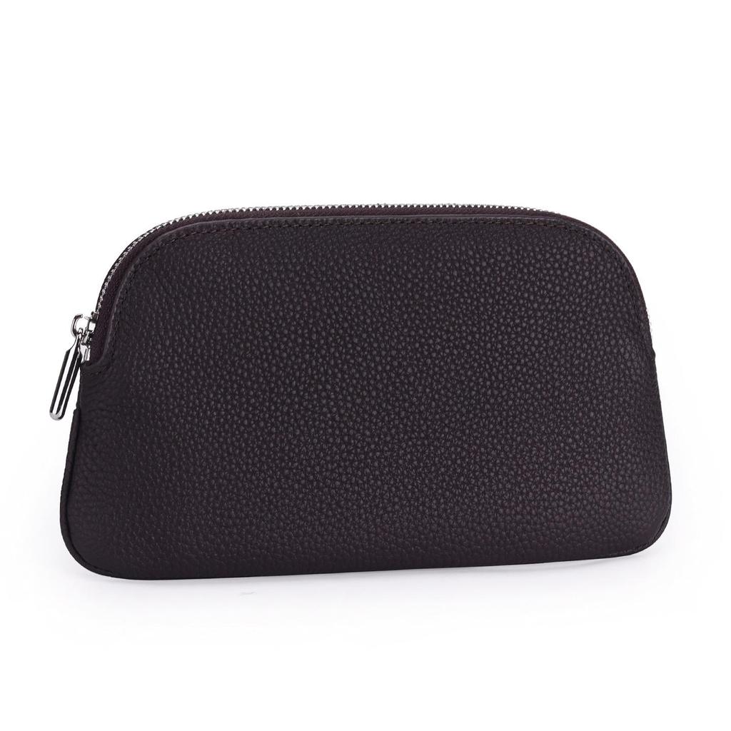 Women's Genuine Cowhide Leather Long Wallet with Phone Holder and Zipper