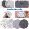 Boho Coasters for Drinks, Cute Woven Coasters 4.13in/10.5cm Minimalist Coaster Set of 4 for Coffee Cups Desk Kitchen Decor Tabletop as House Warming