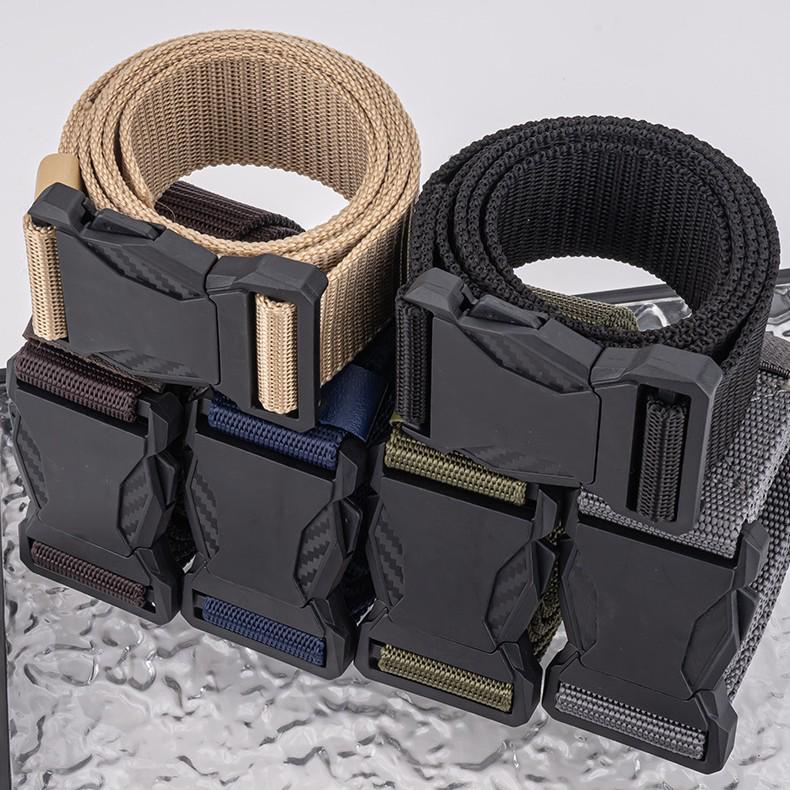 Cobra Buckle Men's Tactical Canvas Belt - Quick Release for Outdoor & Military Training