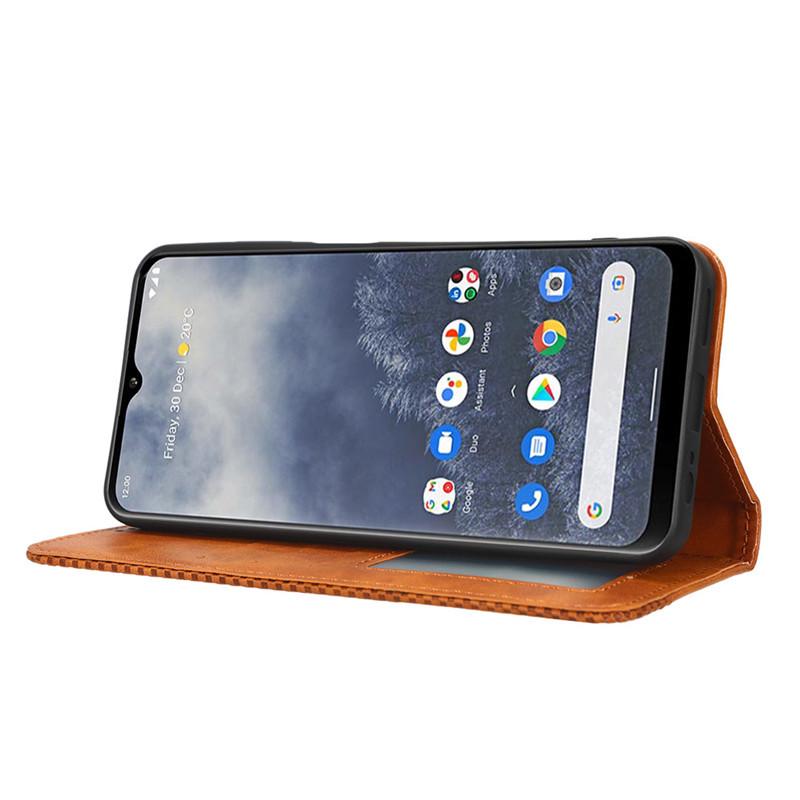 Nokia G60 5G Magnetic Flip Leather Case with Card Slot, Retro Design