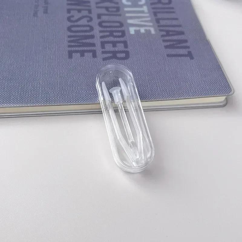 Contact Lens Tweezers Wear Tools Transparent Large Long Clamp Rod Set