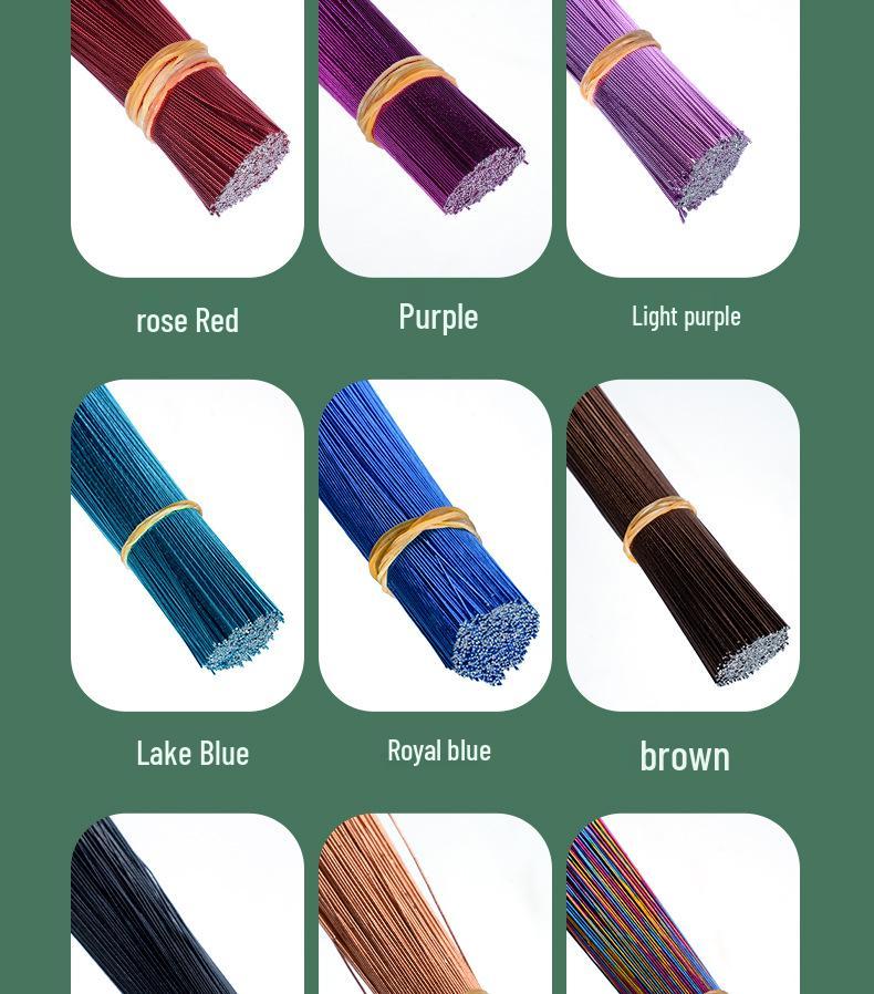 No. 20 Colored Galvanized Wire for Silk Stocking Flowers and Jewelry Crafting