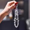 For Cell Phone Short Crystal Lanyard Strap Pearl Pendant Handmade Beads Chain Anti-Lost Hand Rope Fashion Light Ornament