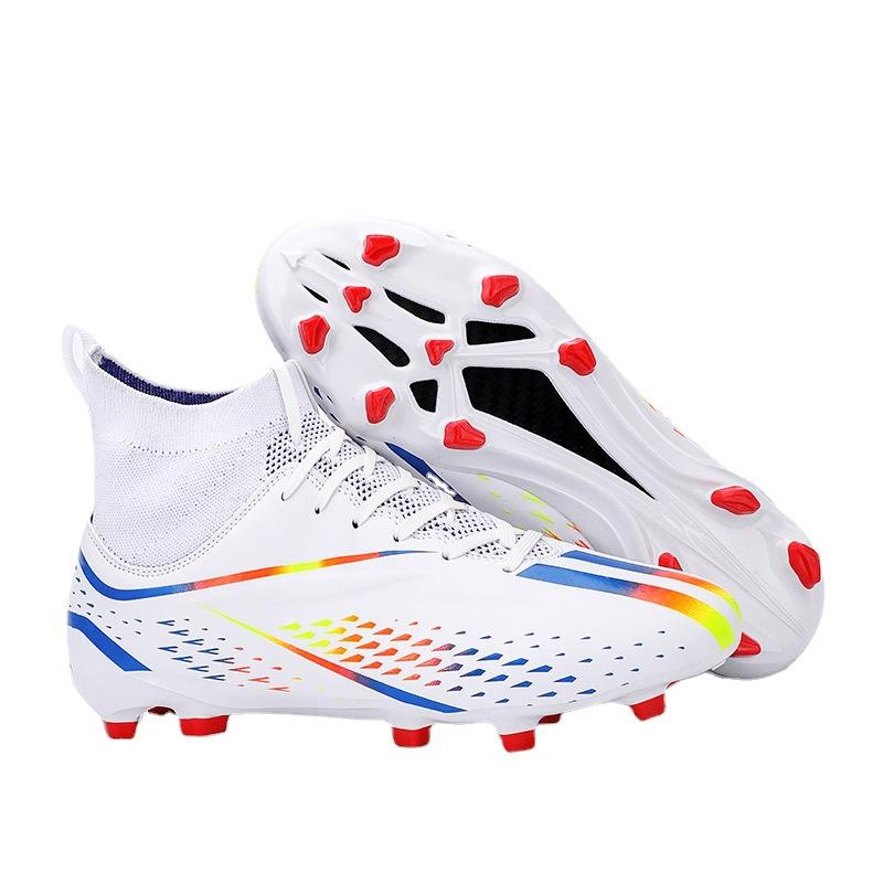 White Kids Football Boots TG/FG Soccer Field Shoes    Teen-agers Sport Sneaker Training Male Outdoor 2025 Futsal for Kids