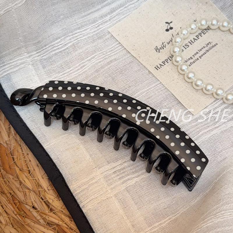 Large Banana Clip for Ponytail - Korean/French Vertical Hairpin with Leopard Print
