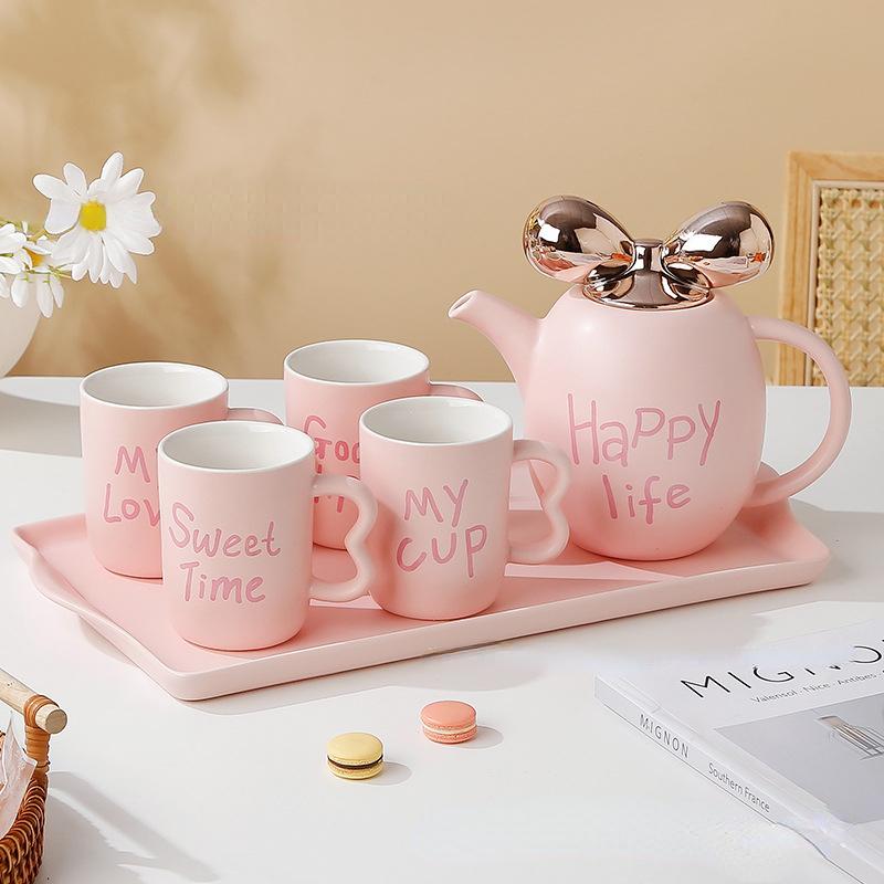 

Чашка для воды в гостиной, кофейный набор, набор для дома, керамический чайник для воды в Европе, чайный сервиз