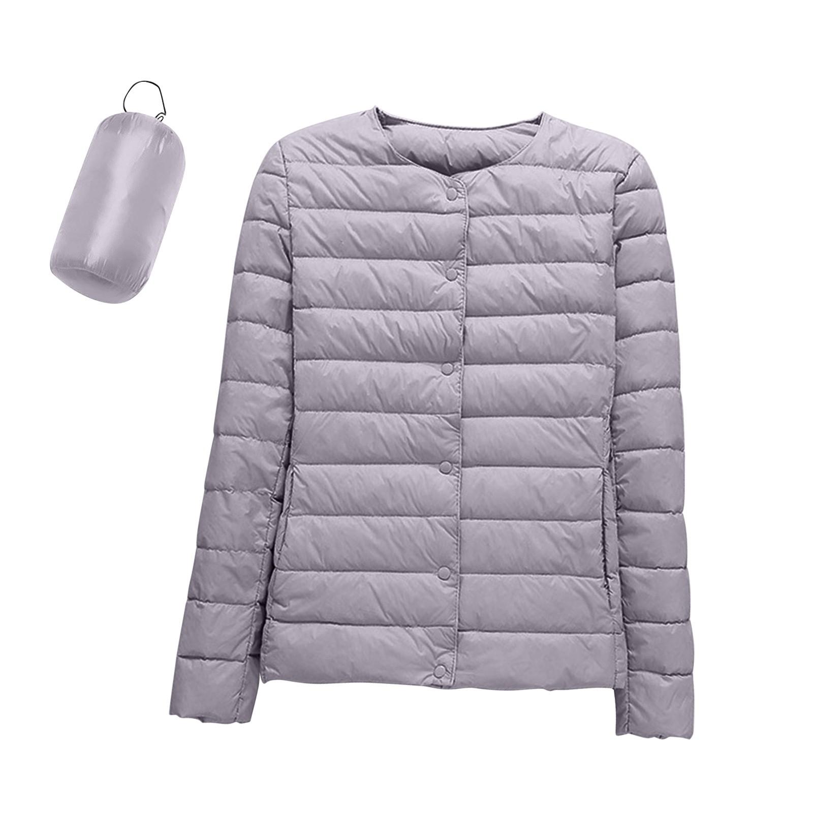 

Женская легкая пуховая куртка, однотонная, пуховая куртка с карманами XXXXL