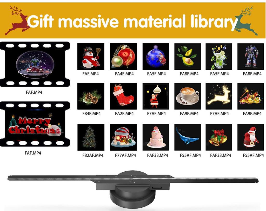 Naked-Eye 3D Holographic Fan: Rotating LED Air Projection Display