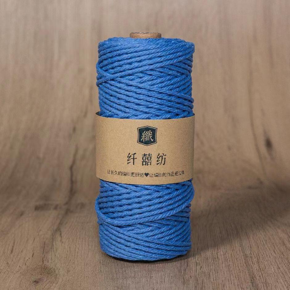 3Mm100M Colored Cotton Rope Thread Handmade Diy Bundled Woven Bag Wound Decorative Thread Tapestry Accessories Material