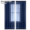 1/2Pcs Rod Pocket Voile Sheer Curtain Door Drape Shades  Living Room Bedroom Kitchen Decoration