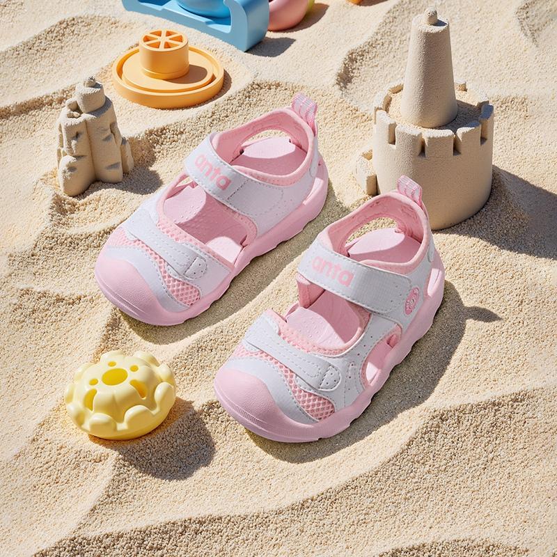 Anta Comfortable Trendy Versatile Velcro Hollow Beach Shoes Lightweight Shock Absorbing Breathable Quick Dry Anti-Kick Low-Top Walking Shoes A22520036