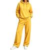 Women's 2 Piece Lined Hoodie and Wide Leg Pants Set Casual Tracksuit for Fall Winter
