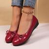 2025 NEW  Women's Flat Shoes Anti-slip and Fashionable Bow-decorated Ballet Flat Shoes Elegant Women's Single Shoes