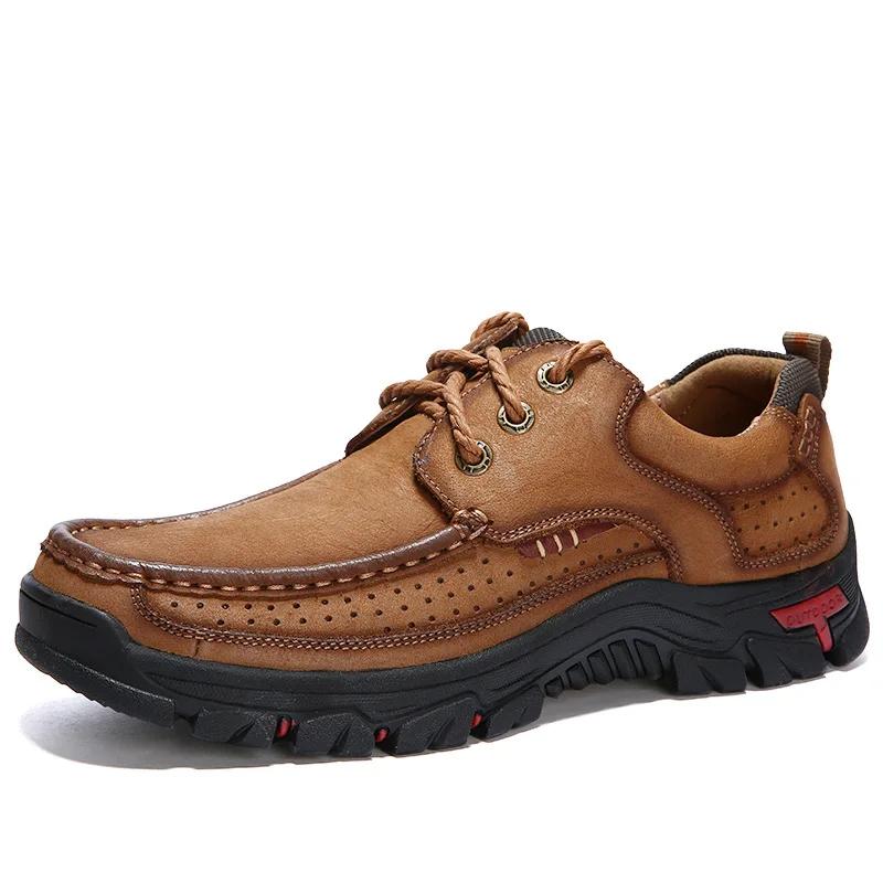 Fashion Outdoor Men's Hiking Shoes Genuine Leather Casual Leather Shoes Men's Shoes