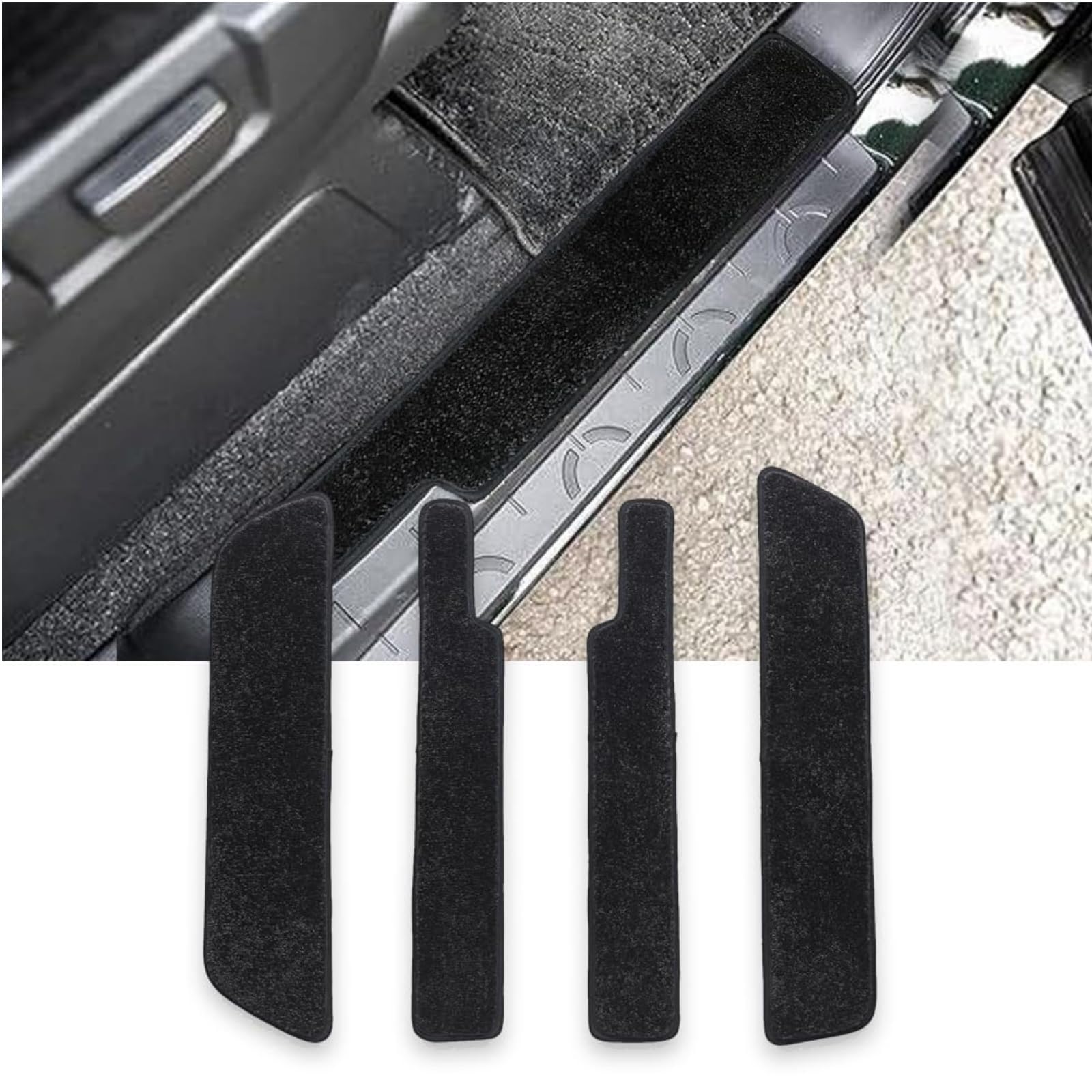 

Комплект из 4 ковриков для боковых подножек для Mitsubishi Delica ноябрь 2019 года выпуска и позже и Friction D5 (Loop Black, модели) - Устойчивый к пятнам, царапинам. чёрный