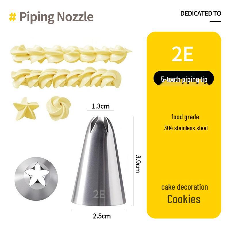 Korean Style Baking Tool Set: 304 Piping Tips for Medium Cakes, Puffs, Cookies & Biscuits